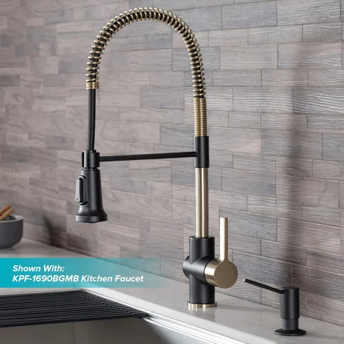 Vista 2 de Dispensador de jabón y loción Kraus para cocina en acero inoxidable, KSD-41SS