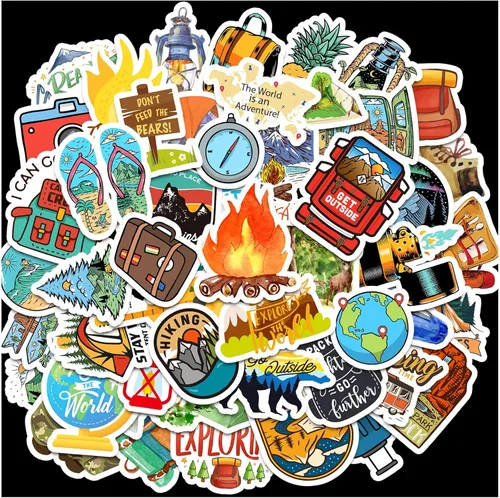 Vista 18 de Lindas calcomanías de acuarela de safari, bosque, animales, dinosaurios, peces, 715 unidades para niños pequeños, adolescentes, calcomanías