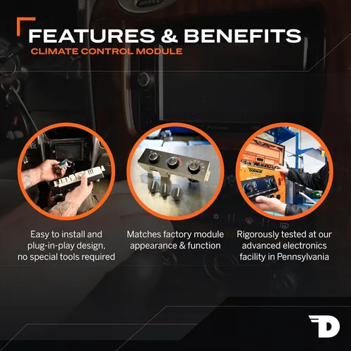 Vista 6 de Dorman Módulo de control de clima patentado 599-210XD con controles manuales de A/C ensamblados en EE. UU. Compatible con modelos seleccionados
