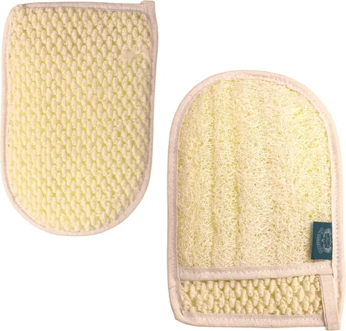Esponja exfoliante de lufa egipcia natural para ducha, almohadillas de esponja natural y esponja corporal (amarillo, grande (paquete de 1))