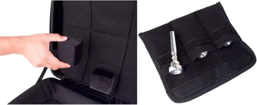 Vista 4 de Protec Micro ZIP - Estuche triple para trompeta con ruedas, color negro, modelo BLT301T
