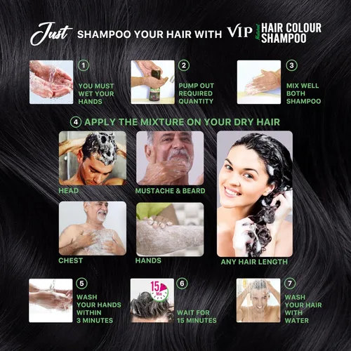Vista 7 de VIP Champú de color 3 en 1 para el cabello (6.1 fl oz / 6.08 fl oz)