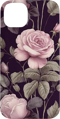Vista 15 de Floral Vintage Pattern with Cute Pink Purple Botanical Rose Case for iPhone 17