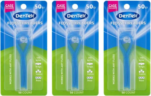 Vista 7 de DenTek Enhebradores de hilo dental Para aparatos, puentes e implantes 50 unidades (Paquete de 6)