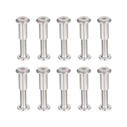 uxcell Poste de tornillo para orificio de 5/16 pulgadas (0.315 in) de diámetro, macho M6x20mm, hebilla de cinturón hembra de 0.236x0.709 in, pernos