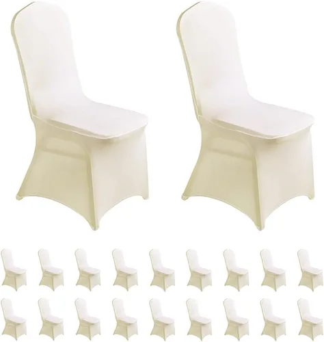 Vista 12 de LZY 6 piezas Fundas de Silla de Spandex Elásticas Fundas Deslizables para Fiestas de Boda, Fundas de Decoración de Sillas de Comedor y Banquete Negro