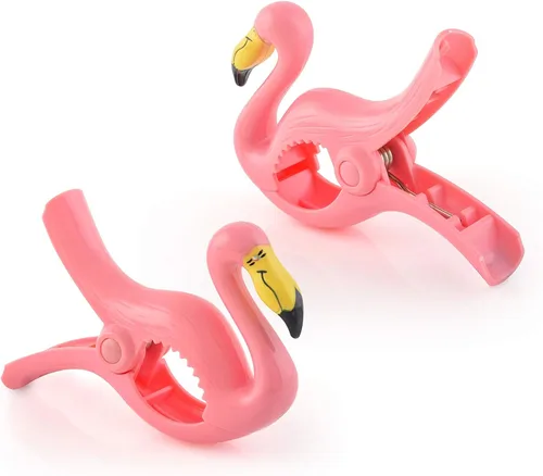 Vista 13 de O2COOL Bocaclips - Pinzas para toallas de playa para sillas de playa, accesorios para patio y piscina - (Chanclas) 2