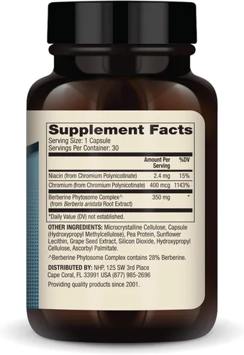 Vista 2 de Dr. Mercola Biothin Berberina con Cromo - Apoya la función metabólica saludable - Absorción mejorada - Sin OGM, sin gluten y sin soja - 30 cápsulas
