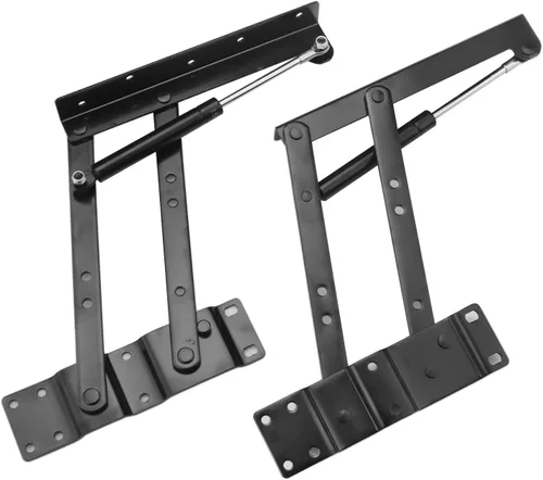 Vista 4 de 1 par de bisagras plegables y de elevación, bisagra hidráulica de elevación de alta resistencia para hardware de mecanismo del hogar, herramienta