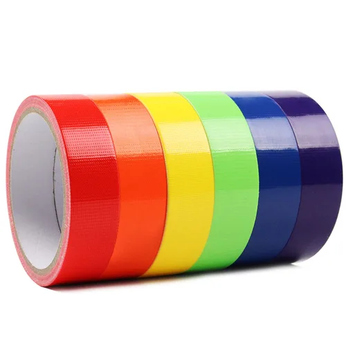 Cinta adhesiva de colores, 1 pulgada x 10 yardas por rollo, cintas adhesivas multicolores, cinta adhesiva de color arcoíris, ideal para bricolaje,