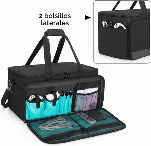 Vista 3 de LoDrid Bolsa grande para archivos de cables con parte inferior acolchada