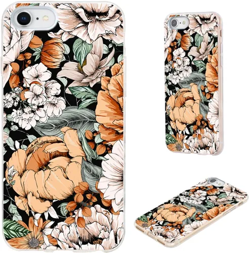 Vista 24 de Funda protectora completa delgada y suave de TPU transparente para iPhone SE 2022/2020, iPhone 8/7/6S/6 - Diseño de música divertida guitarra