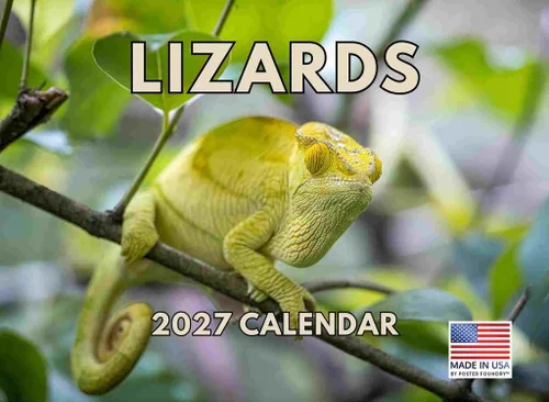 Vista 124 de Calendario de Cocodrilo 2026 Calendario de Pared Mensual 12 Meses Fabricado en Estados Unidos