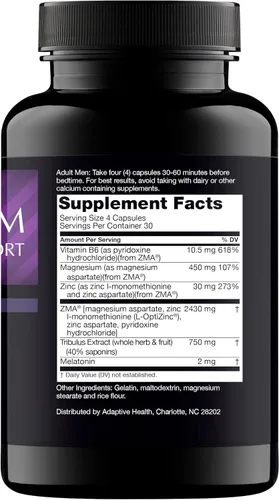 Vista 5 de Nugenix PM ZMA - Refuerzo de testosterona libre nocturno y apoyo para dormir, 120