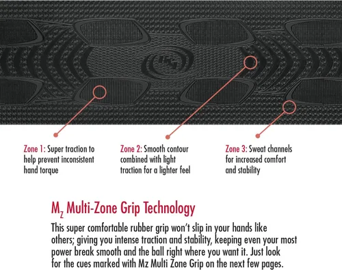 Vista 4 de PureX Technology Taco de piscina con eje de desviación bajo, punta negra Kamui, agarre multizona Mz, peso ajustable y junta de liberación rápida
