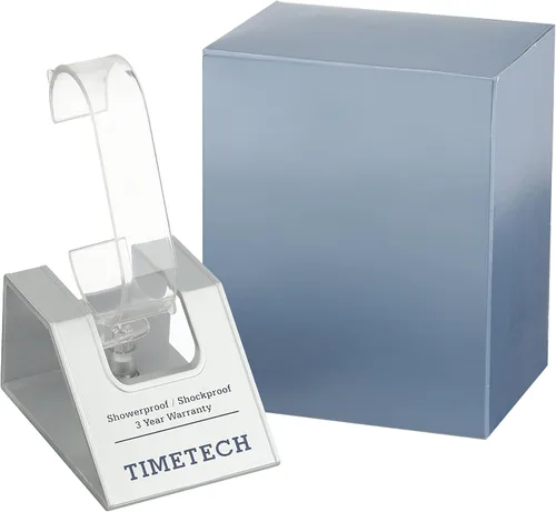 Vista 3 de TIMETECH Reloj de vestir de pulsera de eslabones de pantera chapado en oro para mujer con esfera blanca, Blanco, Movimiento de cuarzo