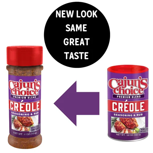Vista 2 de Condimento criollo 3.8 oz Cajun's Choice Louisiana Foods (paquete de 4)