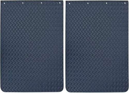 Vista 5 de Denco Diamond Plate - Juego de 2 solapas de barro de servicio extremo para semircamiones, 24 x 24 pulgadas