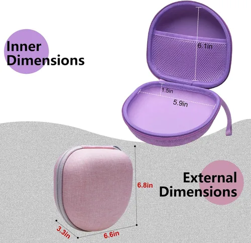 Vista 4 de Funda de auriculares para niños compatible con iClever BTH12 / HS19 / BTH26 / JoySpark-T5 / Candy Bila BH03 / EarFun/IMYB/MIDOLA MD-B01 / noot Negro