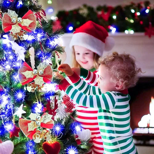 Vista 5 de Luces de Navidad para exteriores, 197 pies, 500 luces LED, 8 modos de luces y temporizador, impermeable, tira de luces de Navidad enchufables