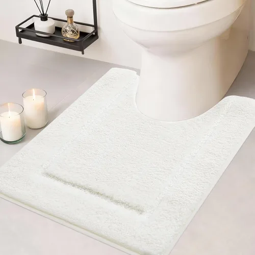 Vista 31 de Alfombras de baño de 24 x 17 pulgadas, microfibra extra suave y absorbente, parte trasera antideslizante, secado rápido, lavable a máquina, tapetes