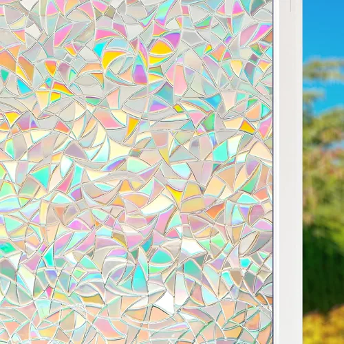 Vista 17 de HIDBEA - Película de privacidad esmerilada para ventana, adherencia estática sin adhesivo, bloqueo solar y ultravioleta, control de calor