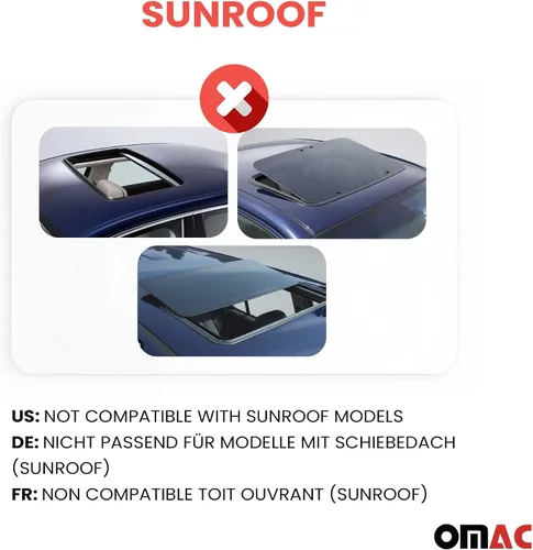 Vista 3 de OMAC Barras transversales de aluminio para Toyota RAV4 2006-2012 – Max 165 lb / 75 kg – 2 barras plateadas plateado