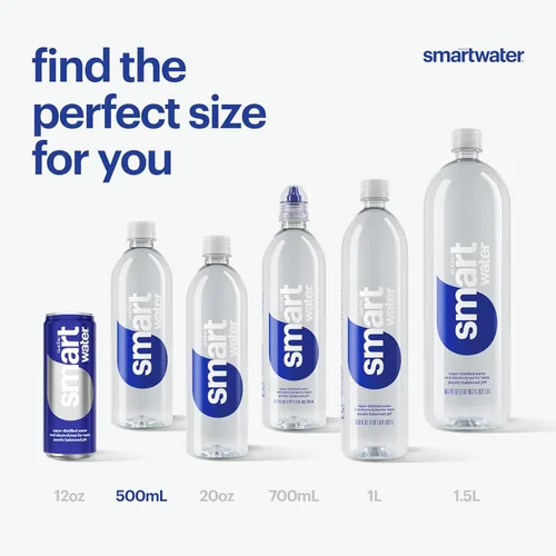 Vista 7 de Smartwater Agua premium destilada al vapor, 16.9 onzas líquidas (paquete de 6)