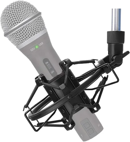 SUNMON Q2U USB/XLR Soporte de montaje de micrófono para reducir la vibración y el ruido, adecuado para Samson Q2U USB/XLR Dynamic Mic