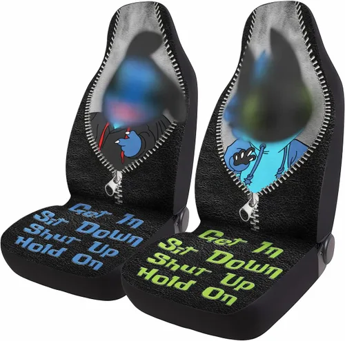 Vista 74 de GENANY Horror Nightmare Skellington - 2 fundas de asiento delantero para automóvil, camión, SUV, regalos de Navidad, funda de asiento de cubo