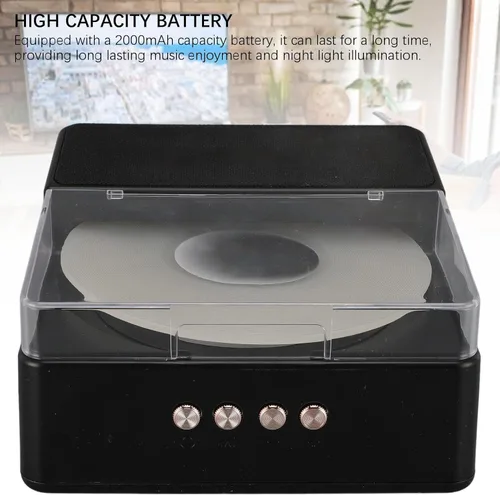 Vista 4 de Bluetooth Speaker with Night Light, 2 in 1 Retro Vintage Speaker Stereo Sound 2000mAh Wire less Tabletop Bluetooth Speaker for Bedroom Office Study