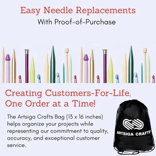 Vista 6 de Lantern Moon Ancestry - Juego de 9 pares de agujas de tejer circulares intercambiables de 4 pulgadas, hechas a mano de ébano de EE. UU. 2.5, 3, 4