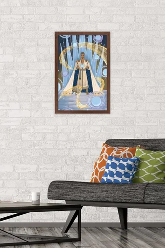 Vista 17 de Trends International Disney Wish - Póster de collage 4 (King Magnifico), póster de pared, 14.72 x 22.37 pulgadas, versión enmarcada de madera