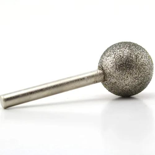 Vista 6 de ILOVETOOL Broca de molienda esférica de 0.394 in vástago redondo de diamante de 0.236 in para herramienta Dremel