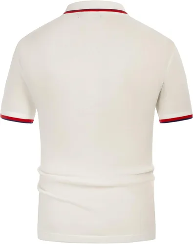 Vista 4 de PJ PAUL JONES Polo de punto para hombre, transpirable, con botones, para golf