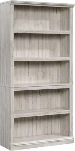 Vista 25 de Estantería de 5 niveles de Sauder, estantería de madera multiusos para oficina en casa, sala de estar, en castaño tiza