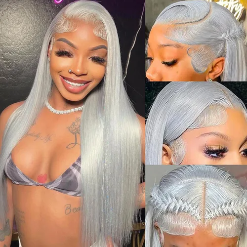 Vista 16 de PANDA ANGEL Peluca de encaje frontal de jengibre de cabello humano 13x4 lacio, naranja jengibre, frontal de encaje HD transparente sin pegamento