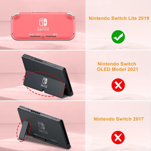 Vista 2 de Fintie - Funda para Nintendo Switch Lite 2019 (resistente a los golpes), con 15 ranuras para tarjetas de juego y 2 ranuras para tarjetas micro SD