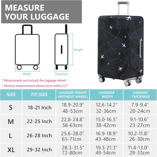 Vista 6 de Travelkin - Funda para equipaje lavable, protector de maleta, antiarañazos, se adapta a equipaje de 18 a 32 pulgadas