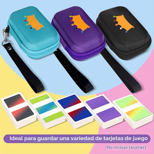 Vista 4 de Travel Card Game Case Compatible with Card Games Set, Card Case Compatible with UNO Game Card Holder, (Not Including Cards) (Purple)