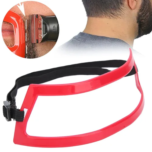 Vista 2 de Plantilla de afeitado de escote, guía de recorte de cabello, guía de modelado de línea de cabello, herramientas para recortar el cabello, peinar