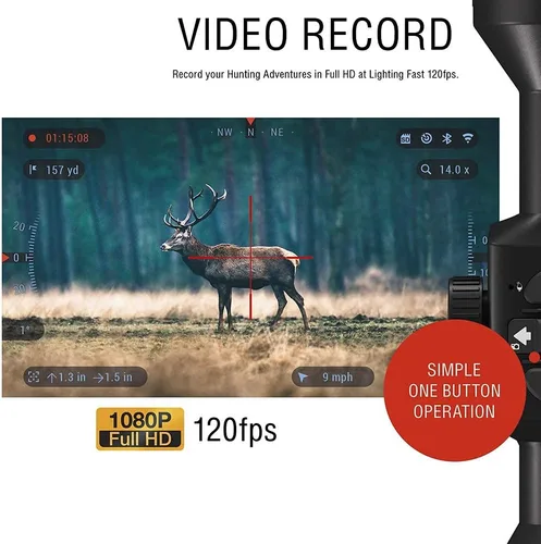 Vista 9 de ATN Thor 4 - Alcance térmico con grabación de video en HD, zoom suave, Bluetooth y Wi-Fi (transmisión, galería y controles)