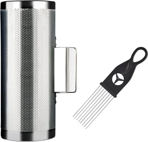 Vista 9 de EastRock Güiro Shaker de Acero Inoxidable de 8" x 3" Instrumentos Musicales de Percusión con Rascador