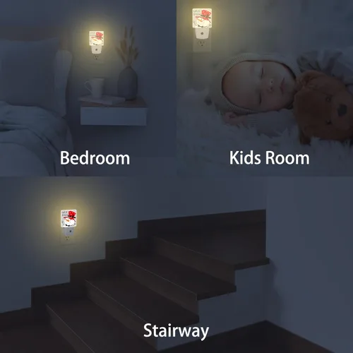 Vista 6 de Luz nocturna de muñeco de nieve de Navidad, luces nocturnas modernas enchufables a la pared, sensor de atardecer a amanecer, luz nocturna