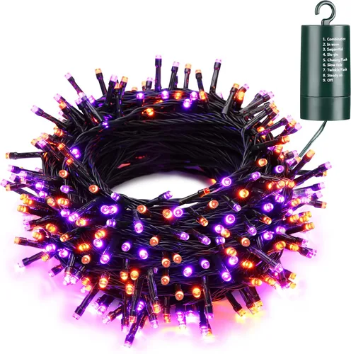 Vista 13 de Joomer Luces de Navidad a pilas, 66 pies, 200 LED, 8 modos y temporizador Blanco cálido