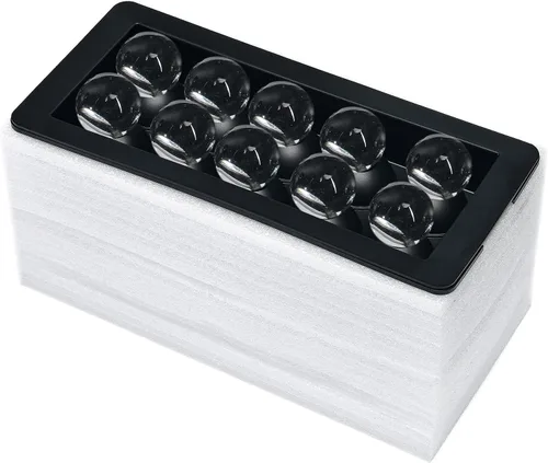 Sphere - Bandeja transparente para cubitos de hielo, molde de silicona para hacer bolas de hielo, hielo redondo transparente para whisky y cóctel