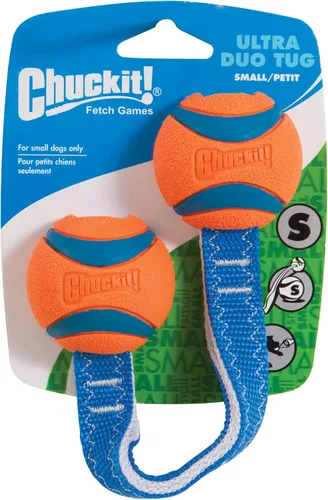 Chuckit! Ultra Duo - Juguete para perro para remolcar, pequeño juguete para interiores y exteriores de Canine Hardware