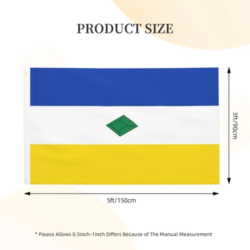 Vista 6 de Double Sided Flag of Muzo (Boyacá) Flag 3x5 FT Outdoor Flags Banners Durable Patio Indoor Decorative Flags Home Party Funny Flags 3by5 Flags