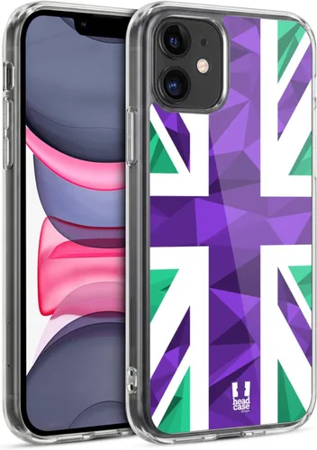 Vista 204 de Head Case Designs Blue Gingham Union Jack Collection - Funda de gel suave compatible con Apple iPhone 7 Plus/iPhone 8 Plus