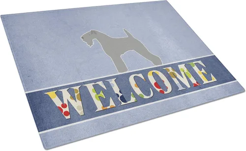 Vista 100 de Caroline's Treasures BB5552LCB Affenpinscher Tabla de cortar de vidrio de bienvenida grande decorativa de vidrio templado tabla de cortar y servir